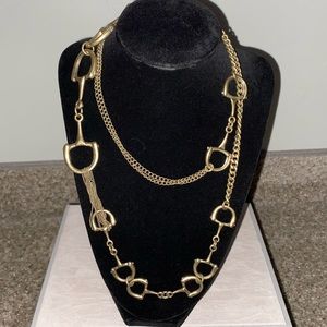 Vintage gold asymmetrical necklace